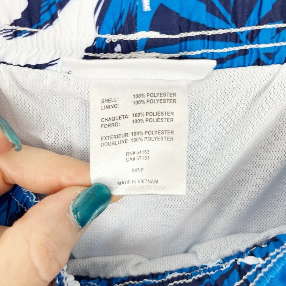 Calvin Klein Men's Swim Trunks Blue Tropical Small